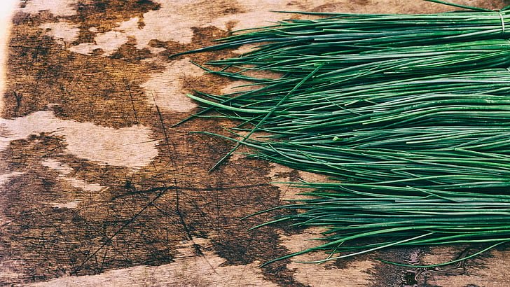 Chives on a Chopping Board