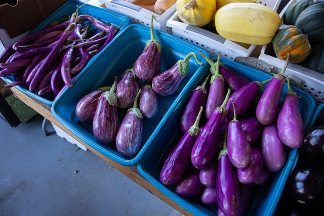 Eggplants in Baskets