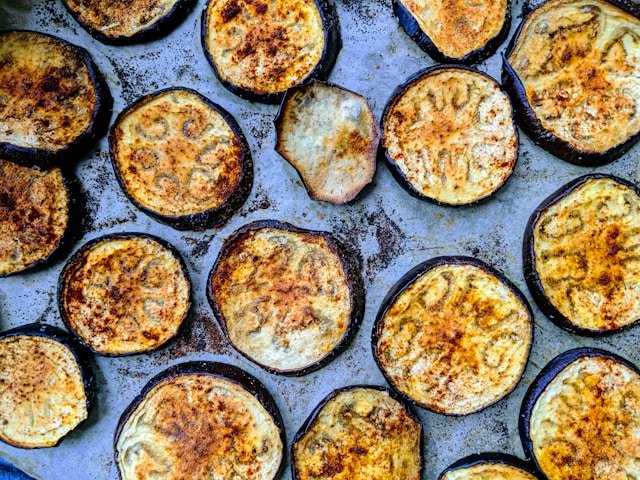 Sliced Roasted Eggplant